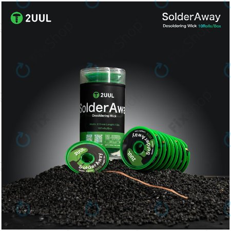 Φιτίλι αποκόλλησης υψηλής πυκνότητας, 2UUL DW11, 10 ρολά/κουτί