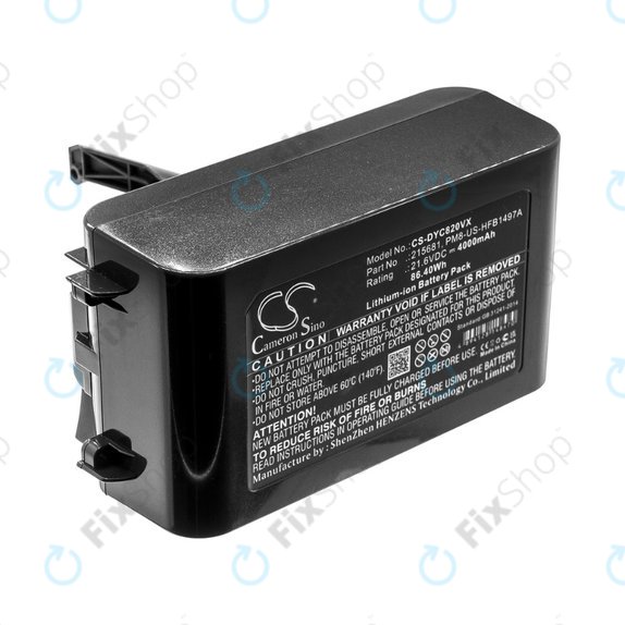 Μπαταρία για Dyson V8, 215681, PM8-US-HFB1497A, 21.6V, 4000mAh, HQ