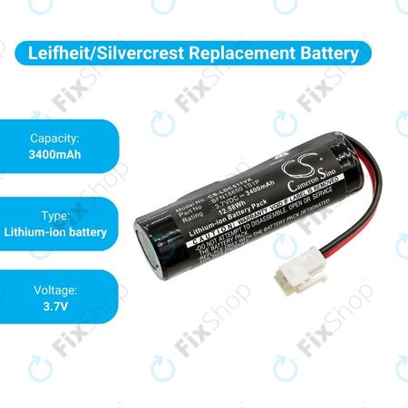 Battery για Leifheit Dry&Clean 51000 | 51002 | 51113 | 51114 | BFN18650 1S1P | 3.7V | 3400mAh | HQ
