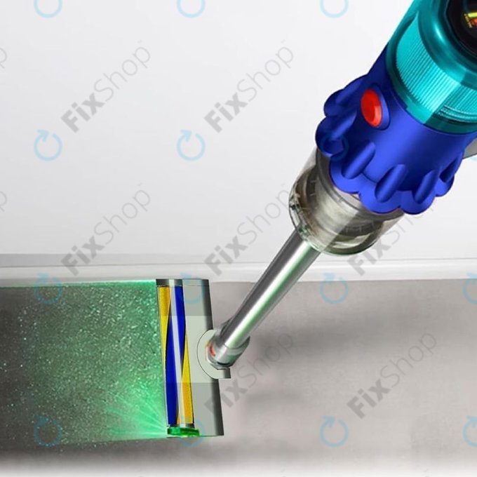 Κεφαλή Δαπέδου με Πράσινο Φως LED για Dyson V12 | Πράσινο | Green Light