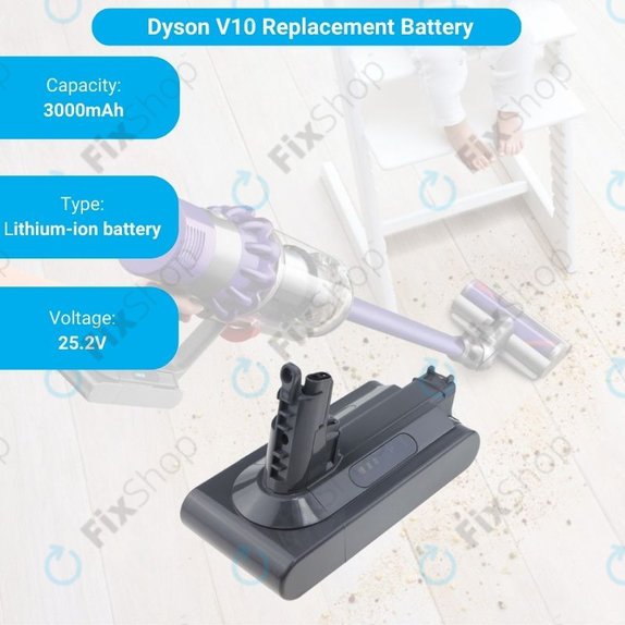 Μπαταρία για Dyson V10, 969352-02, SV12, 206340, 25.2V, 3000mAh, HQ