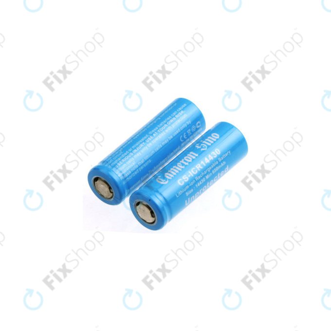 Επαναφορτιζόμενη μπαταρία, 2 τεμ, 650mAh, Li-ion, 3.7V, 14430, HQ