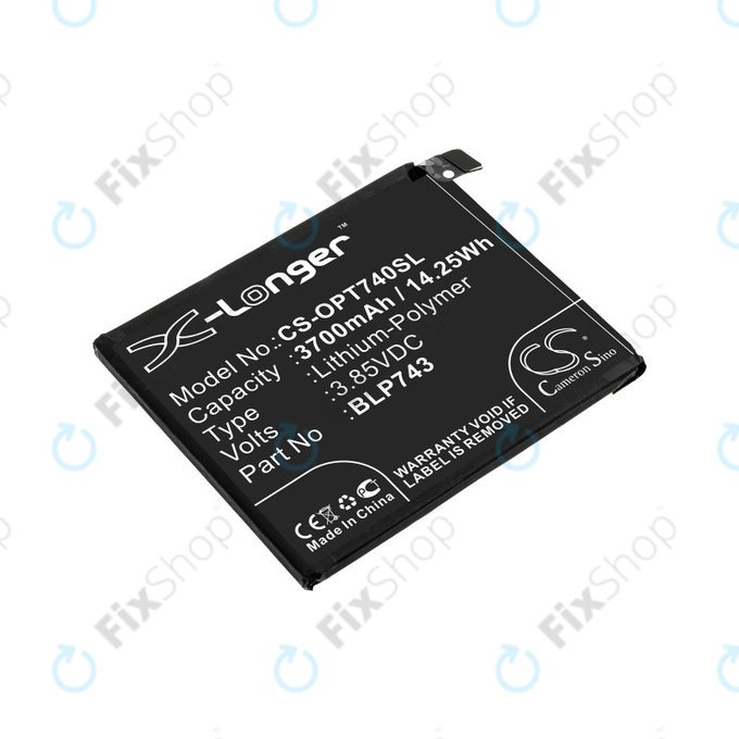 Μπαταρία για OnePlus 7T, 3700mAh, Li-Pol, 3.85 V, BLP743, HQ