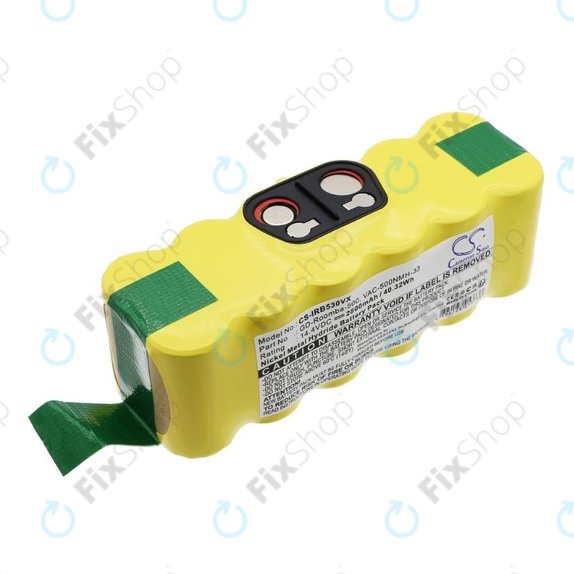Μπαταρία για iRobot Roomba 500, 600, 700, 800, 900-series, R3, Scooba 450, Vileda 137173, 11702, GD-Roomba-500, VAC-500NMH-33, 14.4V, 2800mAh, HQ