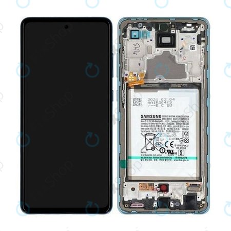 OLED/LCD Display Assembly με Battery για Samsung A72 | A725F | A726B | GH82-25541B | GH82-25542B | Awesome Blue | Service Pack
