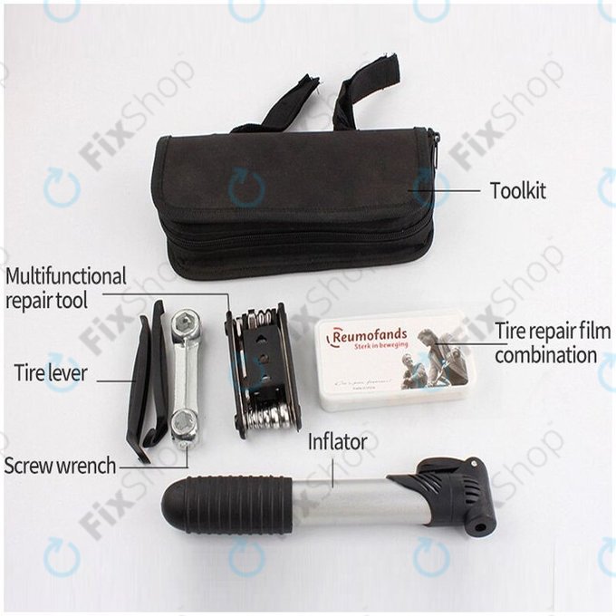Πολυλειτουργικό Εργαλείο - Αντλία Αέρα, Κιτ Ελαστικών, Κλειδί, Λοστοί & Κατσαβίδι 16in1