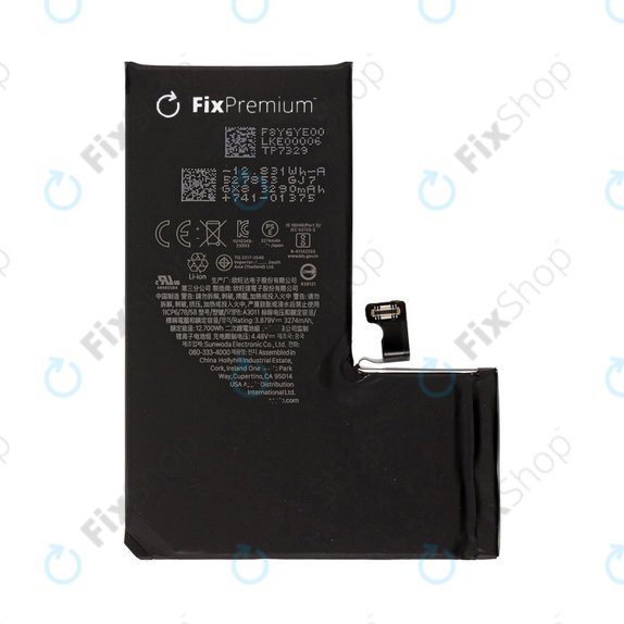Μπαταρία για iPhone 15 Pro, 3274mAh, A3011, FixPremium