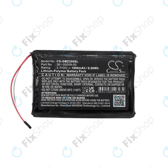 Μπαταρία για Garmin Zumo 340LM, 350LM, 390LM, 1800mAh, Li-Pol, 3.7V, 361-00059-00, HQ