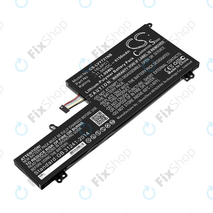 Μπαταρία για Lenovo Yoga 720-15, 6150mAh, Li-Pol, 11.56V, L16L6PC1, HQ
