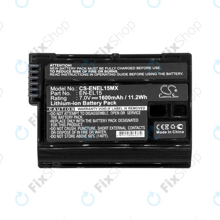 Μπαταρία για Nikon Coolpix D7000, 1600mAh, Li-Ion, 7V, EN-EL15, HQ