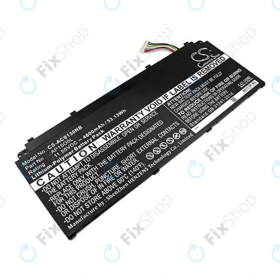 Μπαταρία για Acer Aspire S13, Chromebook R13, 4600mAh, Li-Pol, 11.55V, AP15O3K, HQ
