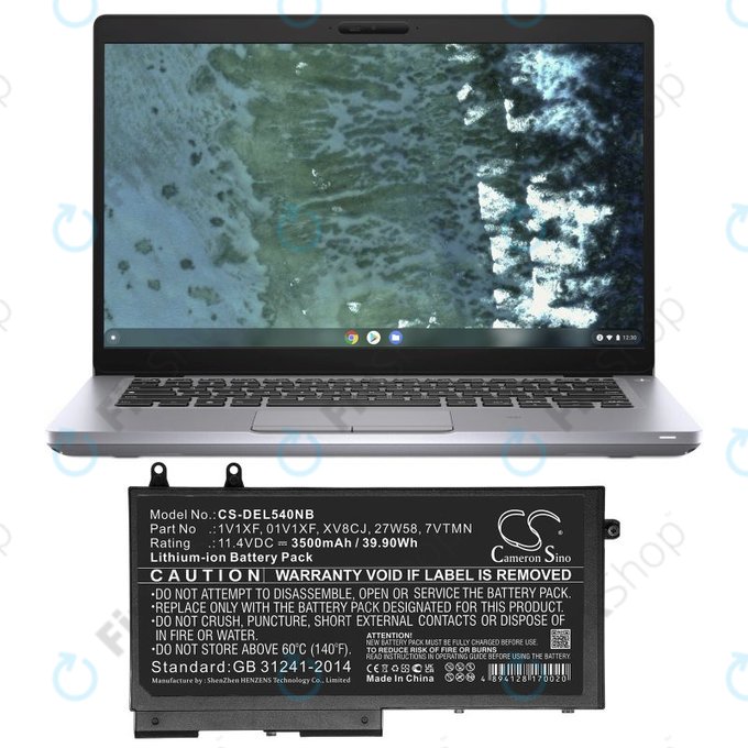 Μπαταρία για Dell Latitude 5400, Inspiron 7591 2-in-1, 3500mAh, Li-Ion, 11.4V, XV8CJ, HQ