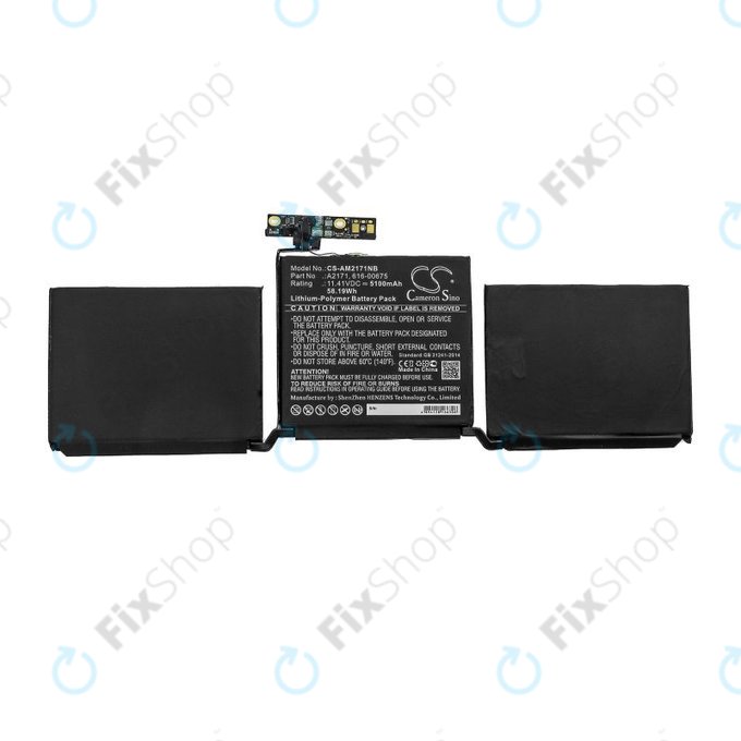 Μπαταρία για MacBook Pro 13", 2019 – 2020, A2159, A2289, A2338, A2171, 5100mAh, HQ