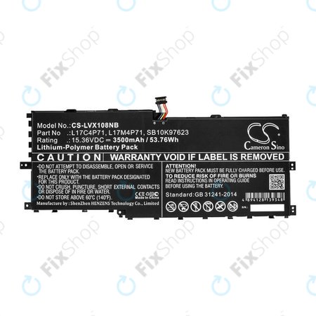 Μπαταρία για Lenovo ThinkPad X1 Yoga 2018, 3500mAh, Li-Pol, 15.36V, L17C4P71, HQ
