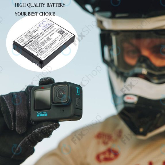 Μπαταρία για GoPro HD Hero, Hero2, 1100mAh, Li-Ion, 3.7V, AHDBT-001, HQ