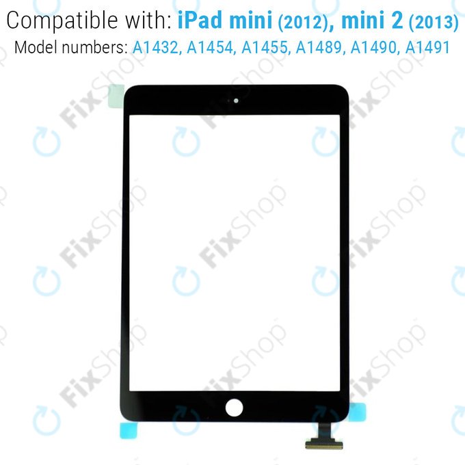 Οθόνη αφής με υποδοχή IC για iPad Mini, Mini 2, Μαύρο, Black