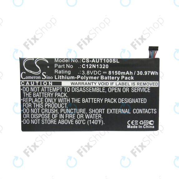 Μπαταρία για Asus Transformer Book T100, 8150mAh, Li-Pol, 3.8V, C12N1320, HQ