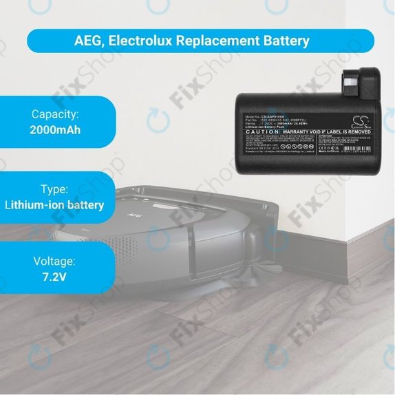 Μπαταρία για AEG RX-series, Electrolux E, P-series, S91-0400410-SU2, OSBP72LI, OSBP72LI25, 7.2V, 3400mAh, HQ