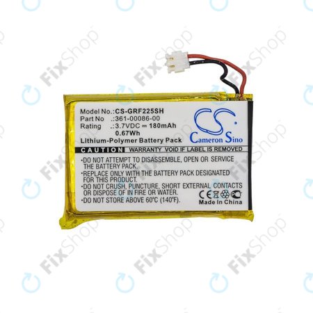 Μπαταρία για Garmin Approach G10, S20, Forerunner 220, 225, 235, 630, 645, 735XT, 745, GRM0371754, 361-00072-00/10, 361-00086-00/10/11, 180mAh, HQ