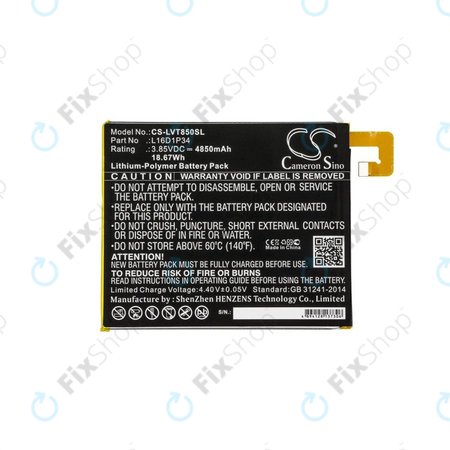 Μπαταρία για Lenovo Tab 4, Lenovo TB850, 4850mAh, Li-Pol, 3.85V, L16D1P34, HQ