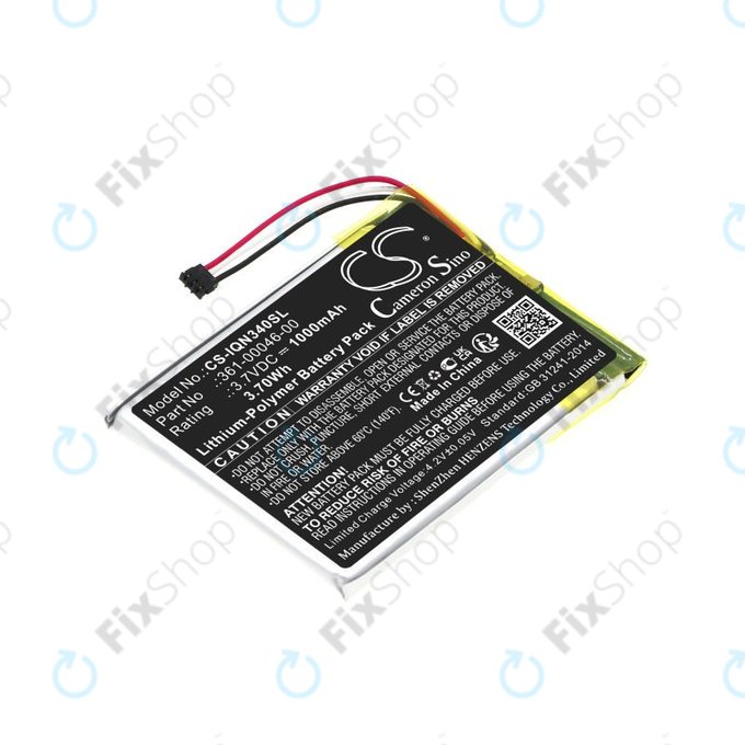 Μπαταρία για Garmin Dash Cam 20, Nuvi 3400, 1000mAh, Li-Pol, 3.7V, 361-00046-00, HQ