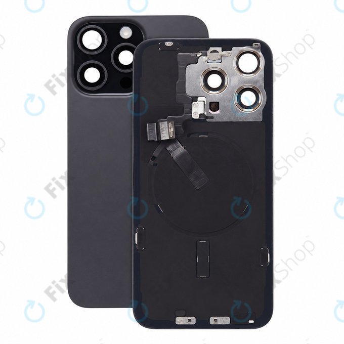 Γυαλί πίσω περιβλήματος για iPhone 15 Pro Max, Black Titanium, Pulled A