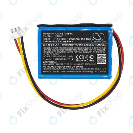 Μπαταρία για Hobot 168, 188, 198, 268, 288, 298, 368, 388, 800mAh, Li-Ion, 14.8V, HB16815, HQ