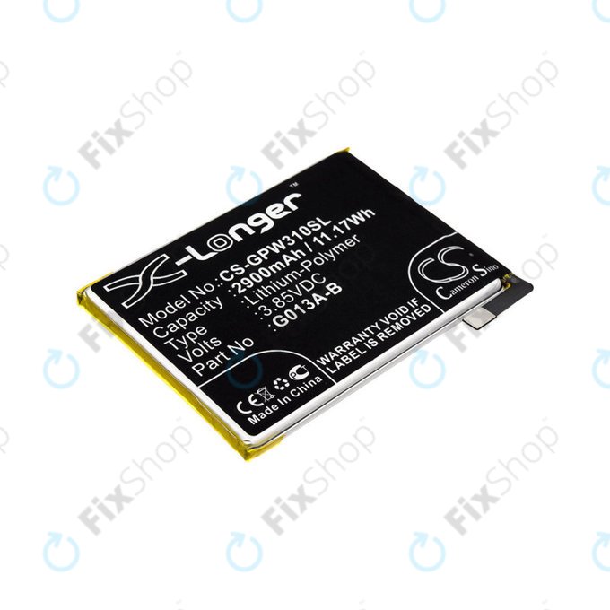 Μπαταρία για Google Pixel 3, 2900mAh, Li-Pol, 3.85 V, G013A-B, HQ
