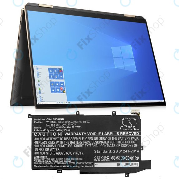 Μπαταρία για HP Spectre X360 14-EA0002NI, X360 14-EA0002NX, 8150mAh, Li-Pol, 7.7V, WS04XL, HQ