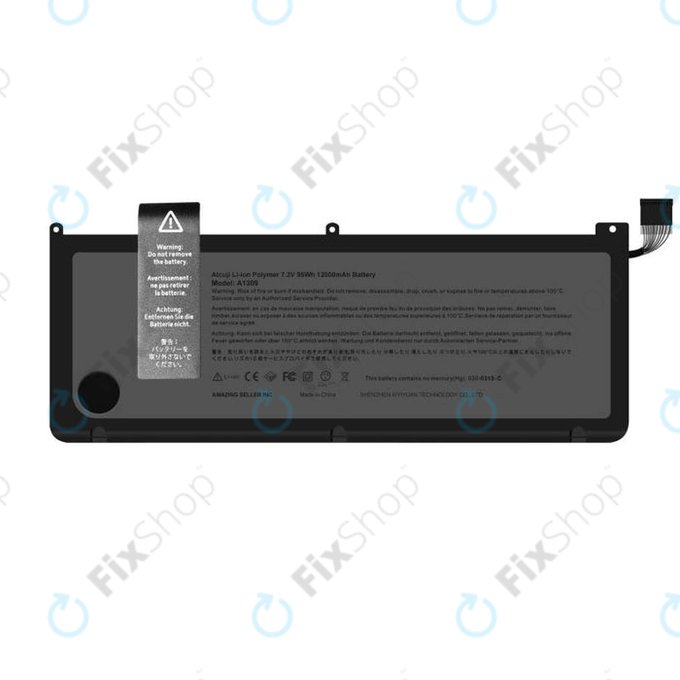 Μπαταρία για MacBook Pro 17", Αρχές 2009 – Μέσα 2010, A1297, A1309, 12840mAh, FixPremium