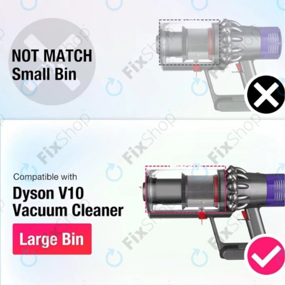 Κάδος σκόνης για Dyson V10 SV12