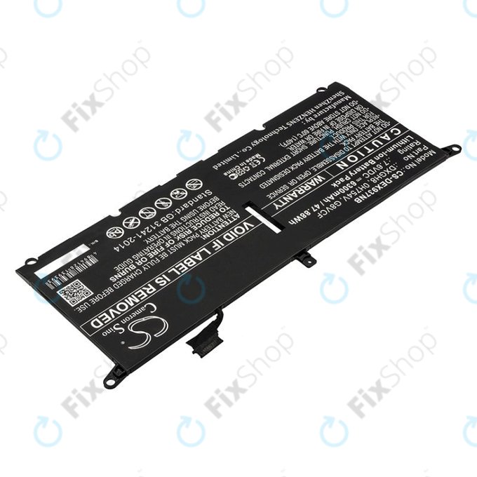 Μπαταρία για Dell XPS 13 9370, 6300mAh, Li-Ion, 7.6V, DXGH8, HQ