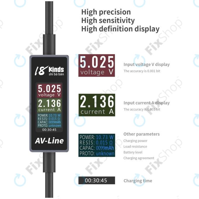 Καλώδιο Φόρτισης Έξυπνης Ανίχνευσης (Lightning - USB-A) για AV-Line