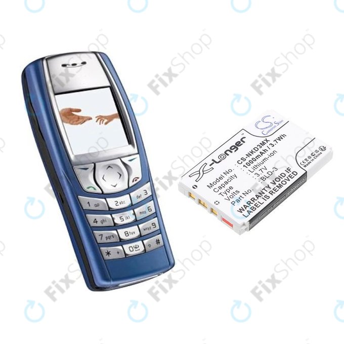 Μπαταρία για Nokia 7250i, 6610, 6585, 6560, 6200, 6220, 1000mAh, Li-Ion, 3.7V, BLD-3, HQ