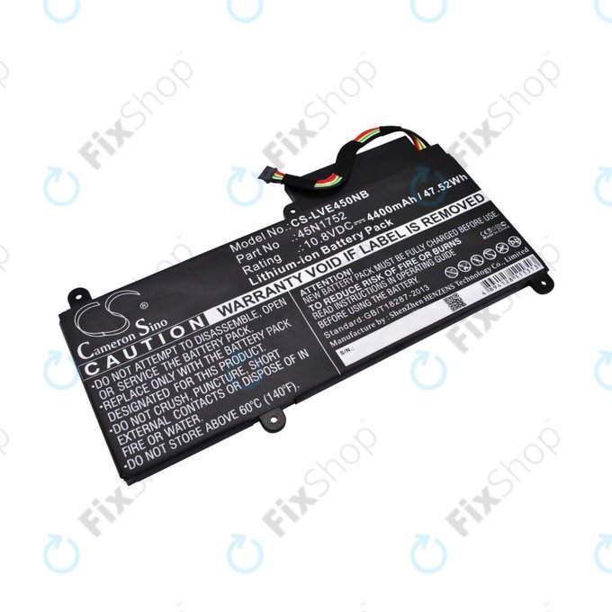 Μπαταρία για Lenovo ThinkPad E450, E455, E460, E465, T470p, ThinkPad Edge E450 i7, 4400mAh, Li-Ion, 10.8V, 45N1752, HQ