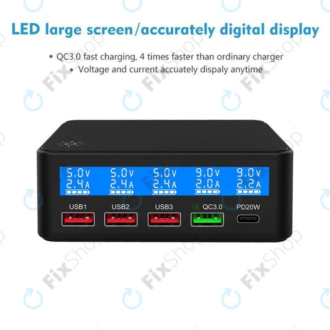Σταθμός Φόρτισης USB με USB 3.0 & USB-C για FixPremium