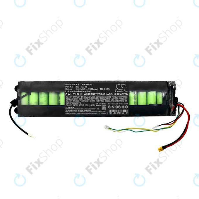 Μπαταρία για Xiaomi 1s, Essential, M365, Mi Scooter 3, 7800mAh, Li-Ion, 36V, NE1003-H, HQ