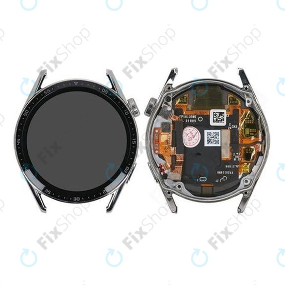 Συγκρότημα οθόνης για Huawei Watch GT 3, 46mm, JPT-B19, 02354QMS, Ασημί, Silver, Service Pack