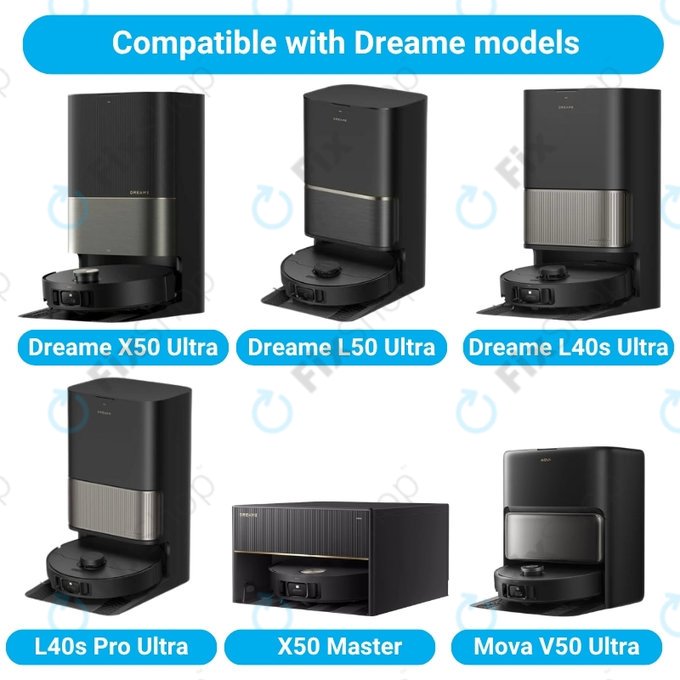 Σετ ανταλλακτικών για Dreame X50 Ultra, L50 Ultra, L40s Ultra, L40s Pro Ultra, X50 Master, Mova V50 (2 ζεύγη κύριων βουρτσών, 4x Φίλτρο, 4x Πλαϊνή Βούρτσα, 8x Πανί Σφουγγαρίστρας, 4x Σακούλα σκόνης)