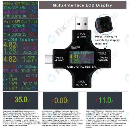 USB Ψηφιακός Ελεγκτής 2in1 (με USB-C & USB 3.0) για Eversame