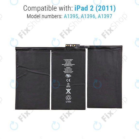Μπαταρία για iPad 2, 6500mAh