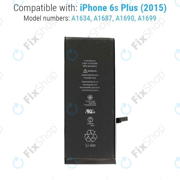 Μπαταρία για iPhone 6S Plus, 2750mAh, FixPremium