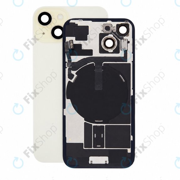 Γυαλί πίσω περιβλήματος για iPhone 15, Yellow, Pulled A