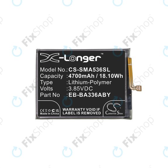 Μπαταρία για Samsung A33 A336B, A53 A536B, 4700mAh, Li-Pol, 3.85 V, EB-BA336ABY, HQ