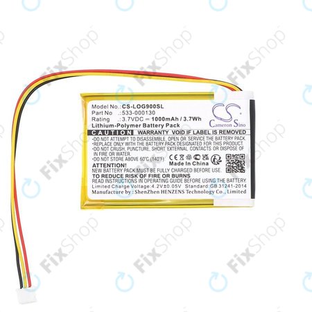 Μπαταρία για Logitech G403, G703, G900, G903, 1000mAh, Li-Pol, 3.7V, 533-000130, HQ