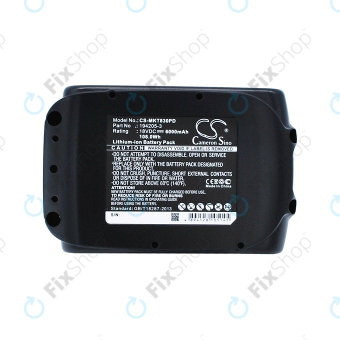 Battery για Makita B | C | D | F | G | H | J | L | M | P | S | T | U | V | X-series | BL18xx | Li-Ion | 6000mAh | HQ