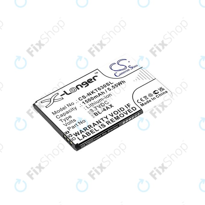 Μπαταρία για Nokia 6300 4G, Nokia 8000 4G, 1500mAh, Li-Ion, 3.7V, BL-4AX, HQ