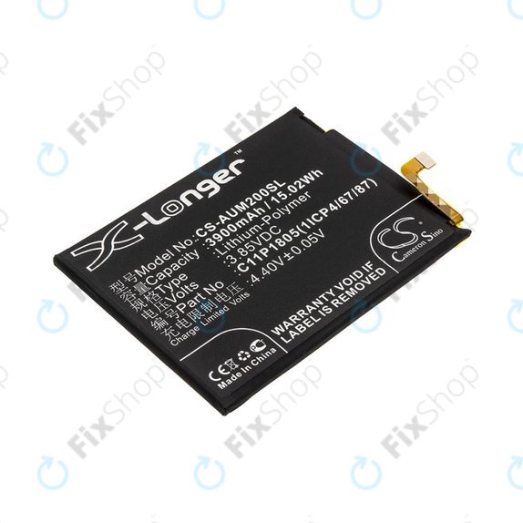Μπαταρία για Asus Zenfone Max M2, 3900mAh, Li-Pol, 3.85V, C11P1805 (1ICP4/67/87), HQ