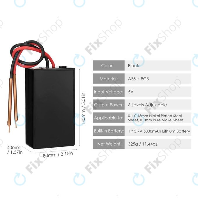 Φορητή Ρυθμιζόμενη Μηχανή Συγκόλλησης Σημείου (5300mAh) για Mini SW