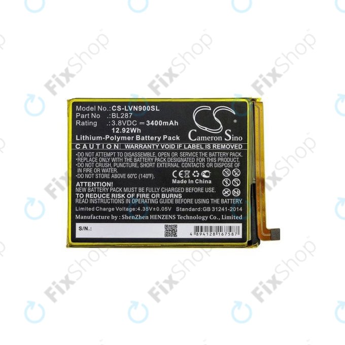 Battery για Lenovo K9 Note | BL287 | 3400mAh | HQ